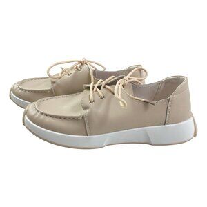 OrthoComfoot Shoes Mens Size 11 NEW Beige Leather Lace Up
